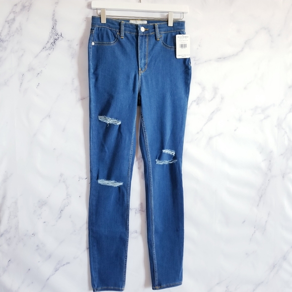 FREE PEOPLE High-Rise Skinny Distressed Jeans - Picture 12 of 13